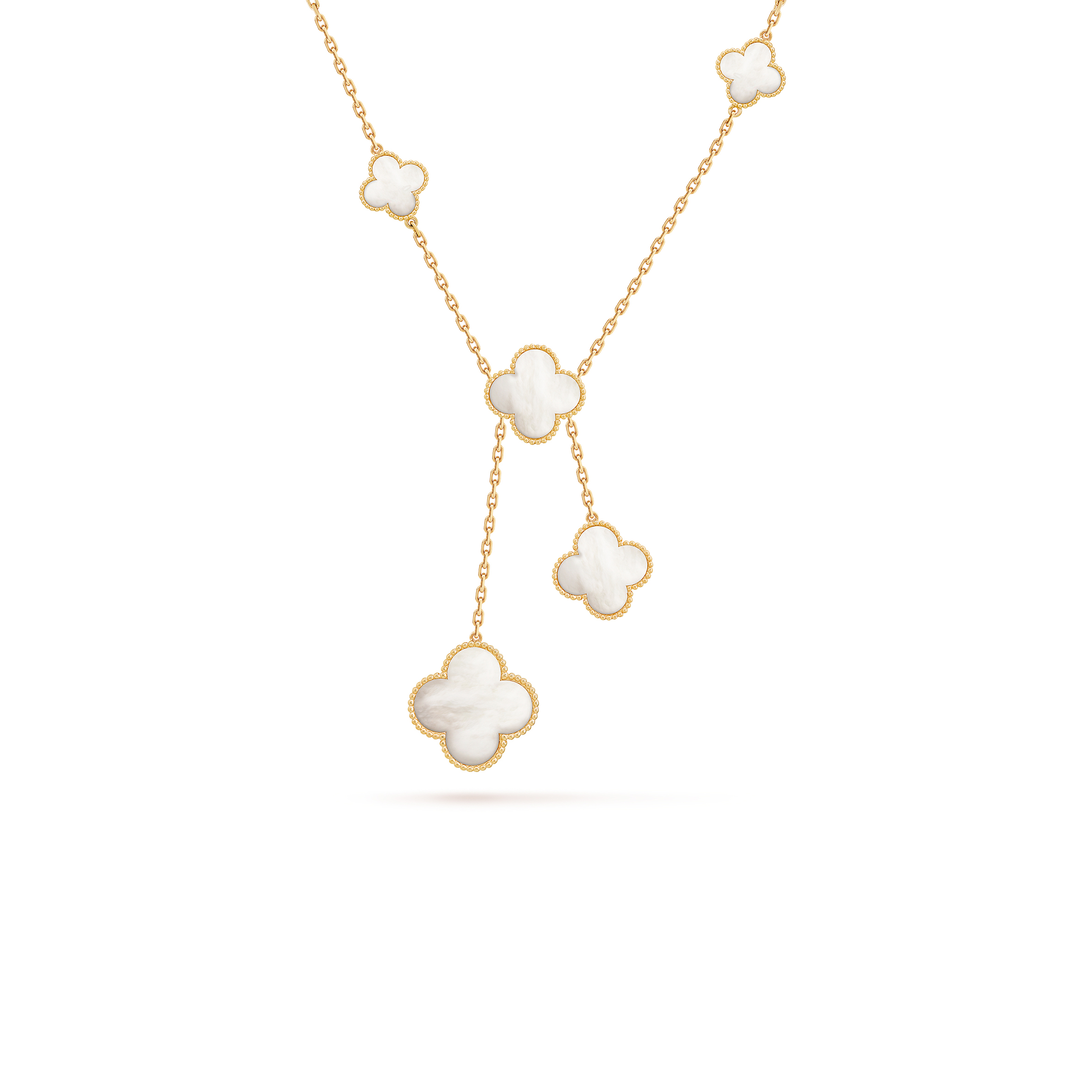 VAN CLEEF ARPELS MAGIC ALHAMBRA NECKLACE, 6 MOTIFS - YELLOW GOLD, MOTHER-OF-PEARL VCARD79100 VAN CLEEF ARPELS MAGIC ALHAMBRA NECKLACE, 6 MOTIFS - YELLOW GOLD, MOTHER-OF-PEARL VCARD79100